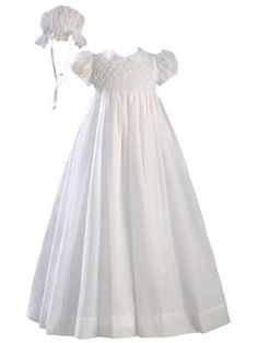 CO06GS-1_1.jpg?0 Christening Gown, Plastic Hangers, Hand Smock, Special Occasion Dress, Christening Gowns, White Hand, Poly Bags, Dress Set, Pin Tucks