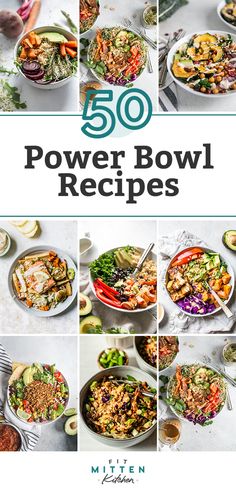 the cover of 50 power bowl recipes