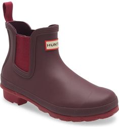 Hunter Original Waterproof Chelsea Rain Boot | Nordstromrack Weatherproof Boots For Rainy Season, Waterproof Rain Boots For Winter, Winter Season Waterproof Rain Boots, Waterproof Ankle Rain Boots For Fall, Fall Ankle Rain Boots For Rainy Weather, Fall Ankle Rain Boots, Fall Rainy Weather Ankle Boots, Weatherproof Ankle Rain Boots For Fall, Weatherproof Fall Ankle Rain Boots