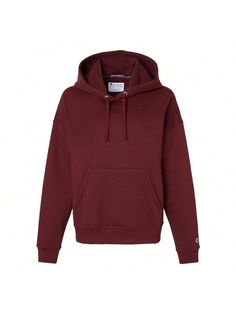 9 oz./yd2, 50/50 cotton/air-jet polyester. Relaxed fit. Dyed-to-match jersey lined hood and drawcord. Pouch pocket. 2x1 ribbed with spandex cuffs and waistband.  "C" patch on left cuff. Woven labelWomen's Powerblend Hooded Sweatshirt (Maroon) Redwood   Long Sleeve Fabric Plain  Non-Stretch All Women Activewear, size features are:Bust: ,Length: ,Sleeve Length: Solid Cotton Hooded Sweats, Hooded Cotton Sweats With Comfortable Fit, Comfortable Solid Sweats With Drawstring Hood, Cotton Hooded Sweats With Cozy Fit, Cotton Hooded Sweats In Cozy Fit, Cozy Fit Hooded Cotton Sweats, Solid Cotton Hoodie With Drawstring Hood, Solid Cotton Hoodie With Ribbed Cuffs, Sports Hoodie With Ribbed Cuffs For Fall