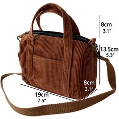 Shape: Casual TotePlace Of Origin: GUANG DONG ProvinceHandbags Type: Messenger BagsOrigin: CN(Origin)Main Material: CorduroyClosure Type: zipperHardness: SoftExterior: Silt PocketStyle: FashionModel Number: YJdjb-535Lining Material: PolyesterOccasion: VersatileGender: UnisexPattern Type: SolidNumber of Handles/Straps: SingleInterior: Cell Phone PocketInterior: Interior Zipper PocketItem Type: Handbags Size: 19*8*14cm/7.4*3.1*5.5inchTotal Length Of Shoulder Strap: 110cm/43.3inch(All of our produc Mini Travel Bag, Corduroy Bag, Casual Purse, Mini Cross, Girls Purse, Mini Tote Bag, Cross Bag, Purse Styles, Style Spring