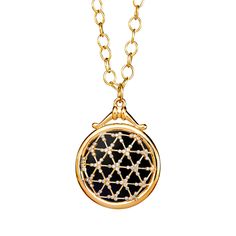 Cosmic Illusion Pendant Yellow Gold Black Spinel Jewelry As A Gift, Black Round Gold-plated Jewelry, Round Black Gold-plated Jewelry, Luxury Black Spinel Jewelry, Yellow Gold Jewelry With Black Enamel Round Pendant, Fine Jewelry In Gold With Black Diamonds, Fine Jewelry Gold With Black Diamonds, Fine Jewelry With Black Diamonds In Gold, Round Black Enamel Diamond Jewelry