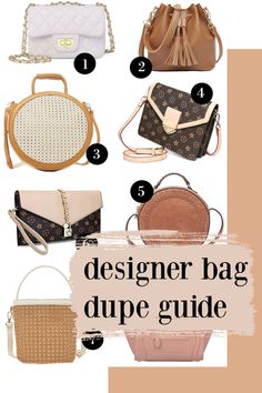 The BEST roundup of designer bag dupes on the Internet. This guide features bags inspired by Gucci, Valentino, Chloe, Givenchy, Louis Vuitton, Prada, Chanel and more! These affordable Amazon bags are perfect for spring, summer, fall and winter #designerbagdupe #amazondupes #louisvuittondupes #founditonamazon Affordable Handbags, Trendy Bags