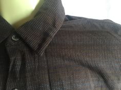 "Brown long sleeved top by DKNY. 100% Cotton weave dark brown blouse with rows of subtle tan and light blue pin dots. Button up front, collared and tailored looking. Says size S, but measures 20\" across middle so I would think it would fit a medium. Very soft material, super comfy! Please take a look at my storefront at: https://www.etsy.com/shop/FabFinds42?ref=seller-platform-mcnav I have a wide selection of one-of-a-kind items, from clothing and toys to home decor and gift items, and I add ne Brown Long Sleeve Flannel Shirt, Winter Brown Cotton Blouse, Brown Long Sleeve Cotton Blouse, Brown Cotton Long Sleeve Blouse, Long Sleeve Brown Cotton Blouse, Long Sleeve Cotton Blouse In Brown, Fitted Brown Winter Blouse, Fitted Brown Blouse For Winter, Brown Fitted Shirt For Fall