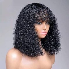 Ready to Ship 100% unprocessed Celebrity Fringe human hair wig. high-density, plump and thick, real human hair wig. ~A natural color lace wig is human hair, chemical-free. It can be bleached, straightened, and curled dyed according to your preferences. ~Average hair size (12, inches ) and medium Swiss lace color, adjustable straps make the wig versatile, flexible and comfortable, comfortable for everyday use Curly Fringe Wig, Fringe Wig, Curly Fringe, Bob Styles, Human Hair Wig, Swiss Lace, Real Human Hair, Long Curly, Lace Wig