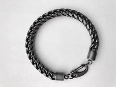 Rustic stainless steel braided metal bracelet. Oversized easy-to-use clasp. For wrists up to 7.5 inches. Sold individually. Metal Bracelet, Metal Bracelets, Steel Bracelet, Body Types, Mens Bracelet, Stainless Steel, Bracelet