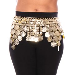 Gold Egyptian Belly Dance Belt with Large and Small Coins Egyptian Belly Dance, Belly Dance Belt, Coin Belt, Dance Belt, Cairo, Belly Dance, Waist Belt, Sequin Skirt, Belts