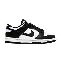 Wmns Dunk Low 'Black White' | GOAT Nike Blazer Outfit, Wmns Dunk Low, Shoes For School, White Nike Shoes, Dr Shoes, Black And White Nikes, Popular Sneakers