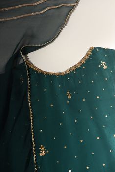 Silk Churidar With Gota Work For Eid, Green Lehenga With Sheer Dupatta And Straight Kurta, Green Traditional Wear With Gota Work In Tissue Silk, Green Raw Silk Anarkali Set With Gota Work, Green Silk Sharara With Straight Kurta, Green Kurta With Mirror Work And Traditional Drape, Green Chanderi Kurta With Zari Work, Green Tissue Silk Churidar With Traditional Drape, Green Churidar With Mirror Work In Traditional Drape