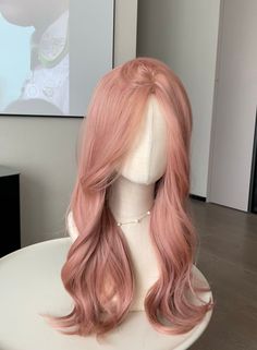 This Momo Chan Peach Pink Daily Wig is the perfect accessory for your pastel outfits. It's crafted with a peach pink color and larme kei style for a cute, kawaii look. Create a sweet Harajuku aesthetic with this wig that makes it ideal for summer wear. The lace cap made it easier and stable to wear, the scalp is designed after the real human simulated scalp Wig cap is included with the wig purchase No other accessories included for the wig Peach Pink Hair Color, Muted Pink Hair, Peach Color Hair, Dark Peach Hair, Pastel Peach Hair, Pink Wig Hairstyles, Warm Pink Hair, Techno Cosplay, Pink Pastel Hair