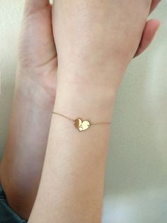 "14K 9K Small heart charm bracelet with Engraved Initial, Solid gold bracelet, Custom Monogram gold bracelet, Personalized gold bracelet, Valentine's Gift, Gift for her, 14K Rose Gold bracelet, Bridesmaid gift, Bridal jewelry, Dainty gold bracelet, FREE EXPRESS SHIPPING Delicate minimalist 14K solid gold bracelet with a small heart charm engraved with one or two initials. A wonderful and thoughtful gift for you and your loved ones! Infinity bracelet: https://www.etsy.com/listing/608986075 Boho e Double Heart Charm Jewelry For Best Friend, Heart Charm Double Heart Jewelry For Best Friend, Yellow Gold Charm Bracelet For Mother's Day Gift, 14k Gold Bracelet Gift For Mother's Day, Yellow Gold Charm Bracelet For Valentine's Day Gift, Dainty Yellow Gold Heart Bracelet For Mother's Day, Yellow Gold Charm Bracelet Gift For Valentine's Day, Anniversary Heart Pendant Charm Bracelet, Valentine's Day Gift Yellow Gold Charm Bracelet