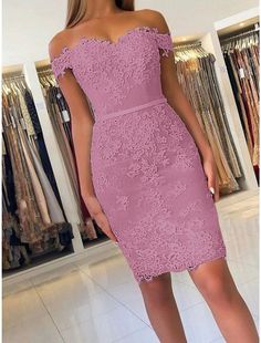 Sheath / Column Homecoming Dresses Floral Dress Holiday Cocktail Party Short / Mini Sleeveless Off Shoulder Lace with Appliques Knee-length Lace Party Dress, Purple Evening Dress For Summer Banquet, Purple Evening Dress For Summer Banquets, Summer Purple Evening Dress For Banquet, Purple Summer Evening Dress For Banquet, Fitted Knee-length Strapless Dress For Banquet, Pink Strapless Sleeveless Dress For Banquet, Purple Sleeveless Evening Dress For Banquet, Pink Knee-length Fitted Strapless Dress