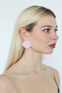 Floral Botanical Earrings in Pink Color Boho Chic Rose - Etsy Rose-colored Flower Jewelry For Party, Rose Flower Jewelry For Party, Feminine Flower-shaped Earrings For Gifts, Spring Party Earrings With 3d Flowers, Spring Wedding Flower Earrings For Pierced Ears, Drop Earrings For Spring Wedding, Summer Party 3d Flower Earrings, Handmade Flower-shaped Chic Jewelry, Chic Flower Earrings For Weddings