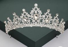 Crowns For Wedding Brides, Quince Tiaras, Quince Crowns, Quince Crown, Prom Crown, Crown For Bride, Quinceanera Crown, Head Ornaments