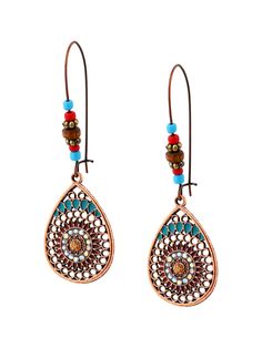 PRICES MAY VARY. Unique earrings design with colorful beads and ethnic style teardrop shape pendant Made from high quality materials and handcrafted with great attention to details Bohemian pendant measures 1.22 x 0.83 inches (3.1 x 2.1 cm) and weighs 0.13 oz (3.6 g) A nice addition to any jewelry collection that surely adds a bohemian flair to your outfit 100% customer satisfaction with 30 days money back guarantee or free replacement Bohemian Multicolor Teardrop Jewelry, Multicolor Teardrop Bohemian Jewelry, Bohemian Beaded Teardrop Dangle Earrings, Bohemian Teardrop Beaded Earrings Nickel Free, Nickel Free Teardrop Earrings For Festival, Bohemian Nickel-free Teardrop Beaded Earrings, Nickel-free Teardrop Earrings For Festival, Bohemian Colorful Beaded Teardrop Earrings, Bohemian Teardrop Earrings With Dangling Beads For Summer