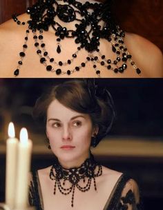 Downton Abbey Lady Mary replica necklace, Black beaded handmade necklace collar for women, bride jewelry for wedding day, Goth collar choker Goth Beaded Necklace, Abbey Aesthetic, Clean Goth, Goth Collar, Victorian Jewelry Necklace, Mary Crawley, Goth Choker Necklaces, Lady Mary Crawley, Black Lace Wedding Dress