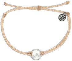 a rope bracelet with a silver and white bead on the clasp, featuring an anchor