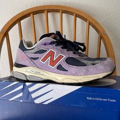 Teddy Santis Collab With New Balance 990v3 “Raw Amethyst” Colorway Suede Upper With Manmade Materials Men Size 7/Woman Size 9 Come With Box!!! New Balance 990v3, Teddy Santis, Raw Amethyst, New Balance Shoes, Purple Orange, Orange And Purple, Mens Shoes Sneakers, New Balance, Men's Shoes