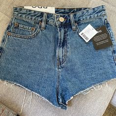 Cheeky Super High Rise Size 26w Blue Denim Wash New With Tags Button And Zipper Fly Closure Classic 5 Pocket Styling Trendy High Waist Shorts From Urban Outfitters, Urban Outfitters High-waisted Shorts, High-waisted Relaxed Fit Shorts By Urban Outfitters, Urban Outfitters High Waist Bottoms For Day Out, Trendy High-waisted Jean Shorts By Urban Outfitters, Urban Outfitters High-waist Relaxed Fit Shorts, Trendy Relaxed Fit Jean Shorts With Button Closure, Trendy Urban Outfitters High-waisted Jean Shorts, Trendy Urban Outfitters Jean Shorts