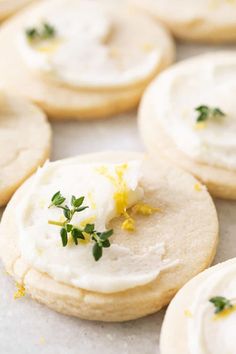 several cookies with lemon zest on them