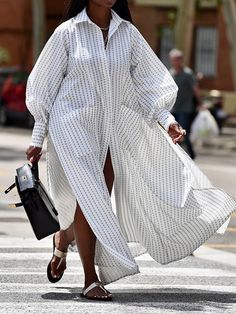 White Long Shirt Dress For Daywear, White Long Sleeve Shirt Dress For Casual Wear, White Long Sleeve Shirt Dress For Casual Days, Long White Shirt Dress For Spring, White Fall Shirt Dress For Vacation, Chic Long White Shirt Dress, Loose Shirt Dress, Plus Size Bohemian, Mode Kimono