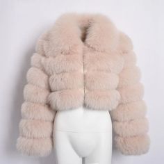 Faux Fox Fur Coat, Girls Fur Coat, Womens Faux Fur Coat, Winter Fur Coats, Grey Fur, Girls Fur, Cropped Coat, Coat Women Fashion, Fur Coats Women