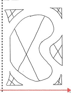 the letter s is cut out and ready to be used as a pattern for an ornament