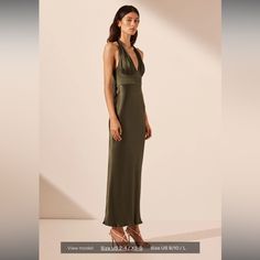 Shona Joy Midi Halter Dress - Forest Size 8, New With Tags! Love This Dress So Much But Ended Up Going With Another Option. Forest Dresses, Forest Dress, Plunge Midi Dress, Shona Joy, Halter Midi Dress, Maxi Dress Online, Midi Length Skirts, Green Midi Dress, Midi Maxi Dress