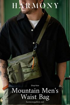 Discover the perfect blend of functionality and style with our Function Postman Oblique Cross Mountain Men's Waist Bag. Designed for versatility and convenience, this bag is ideal for everyday use or outdoor adventures. Experience the premium quality and practical design that sets HarmonyGallery apart. #MensWaistBag #PostmanBag #ObliqueCross #MountainBag #HarmonyGallery #FunctionalFashion #OutdoorGear #EverydayCarry #PremiumQuality #StylishAccessories #VersatileDesign #MensWear Rectangular Shoulder Bag With Zipper For Streetwear, Streetwear Shoulder Chest Bag With Large Capacity, Streetwear Large Capacity Chest Shoulder Bag, Large Capacity Shoulder Chest Bag For Streetwear, Large Capacity Chest Shoulder Bag For Streetwear, Casual Streetwear Satchel Shoulder Bag, Streetwear Shoulder Bag With Removable Pouch, Green Bags With Multiple Pockets For Everyday Use, Casual Rectangular Chest Bag For Streetwear