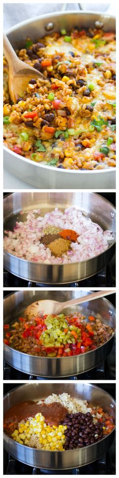 the process of cooking different types of food