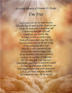 the poem i'm free in front of clouds