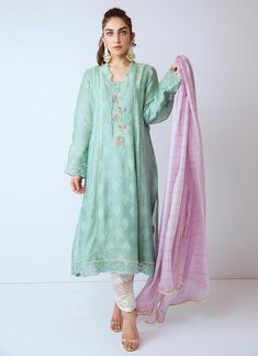 Pakistani organza dresses pearls and thread embroidered – Nameera by Farooq Green Cotton Silk Kurta With Dabka Work, Green Kurta With Dabka Work In Cotton Silk, Cotton Silk Wedding Dress For Summer, Green Chanderi Kurta With Sheer Dupatta, Summer Wedding Dress In Cotton Silk, Green Raw Silk Kurta With Sheer Dupatta, Cotton Silk Dress With Zari Work For Spring, Green Cotton Silk Dress With Resham Embroidery, Elegant Pista Green Cotton Silk Kurta