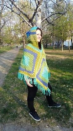 Poncho is suitable for all sizes. Very soft and warm Bohemian Handmade Poncho Cape, Bohemian Handmade Cape Poncho, Handmade Bohemian Poncho Cape, Bohemian Hooded Cape For Festivals, Crochet Poncho For Winter Festival, Winter Festival Crochet Poncho, Bohemian Crochet Poncho For Winter, Winter Bohemian Crochet Poncho, One Size Hippie Crochet Poncho