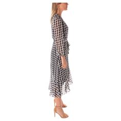 You're sure to love the look and feel of this stylish women's Maison Tara houndstooth printed wrap midi dress.Click on this WOMEN'S GUIDE to find the perfect fit and more! You're sure to love the look and feel of this stylish women's Maison Tara houndstooth printed wrap midi dress. Click on this WOMEN'S GUIDE to find the perfect fit and more! FEATURES Surplice neckline Zipper back 3/4-length balloon sleeves Elastic cuffs Partial elastic waistband with coordinating sash Ruffled hem Faux-wrap silh Elegant Spring Midi Dress With Houndstooth Pattern, Elegant Midi Dress With Houndstooth Pattern For Spring, Elegant Houndstooth Midi Dress For Spring, Spring Formal Dress With Houndstooth Pattern, Formal Houndstooth Dress For Spring, Spring Midi Dress With Houndstooth Pattern, Elegant Gingham Midi Dress For Spring, Spring Houndstooth Midi Dress, Chic Midi Houndstooth Dress