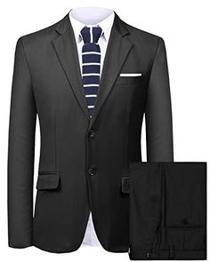 Hanayome Men's Suit 2 Pieces Slim Fit Suit Jacket Pant Coat Business Blazer Men Evening Suit, Blazer Men, Slim Fit Suit, Womens Turtleneck, Men's Suit, Puma Mens, Fleece Pants