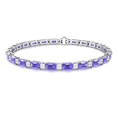 Tanzanite Bracelet, Tanzanite Pendant, Jewelry For Girls, Tanzanite Earrings, Tanzanite Gemstone, Natural Tanzanite, Sterling Silver Bracelet, Tennis Bracelet, 925 Sterling Silver Jewelry