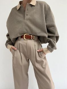 Best selling cotton twill Townes Trousers in Khaki Vintage Henley, Henley Sweatshirt, Small Frame, Dress Plus Size, Casual Style Outfits, Beach Jewelry, Fashion And Lifestyle, Fashion Details, 90s Fashion