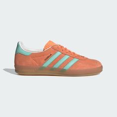 adidas Gazelle Indoor Shoes - Beige | Free Shipping with adiClub | adidas US Addidas Shoes Samba Womens, Adidas Gazelle Orange, Orange Gazelle, Colorful Adidas, Adidas Gazelle Indoor, Shoes Orange, Adidas Sambas, Adidas Originals Gazelle, Indoor Shoes