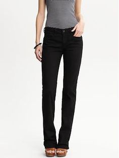 Black denim trouser Elegant Straight Leg Jeans With Pockets, Business Casual Slim Fit Jeans With Pockets, Slim Fit Mid-rise Jeans For Business Casual, Business Casual Slim Fit Mid-rise Jeans, Mid-rise Slim Fit Jeans For Business Casual, Fitted Jeans With Pockets For Business Casual, Fitted Jeans With Belt Loops For Business Casual, Business Casual Mid-rise Slim Fit Jeans, Elegant Relaxed Fit Jeans With Pockets