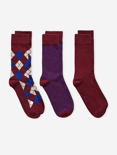 Made from combed cotton, these 3-pack socks feel luxuriously soft to wear. The pack includes include one solid, striped and small argyle pair with all socks featuring a GANT intarsia logo at the footbed. Material: Cotton 73%, Polyamide 24%, Elastane 2%, Polyester 1% Ribbed welt Mid-calf height GANT logo intarsia at the footbed Pack of three Gant Logo, Argyle Socks, The Pack, Men's Accessories, Combed Cotton, Mid Calf, Socks, ? Logo, Red