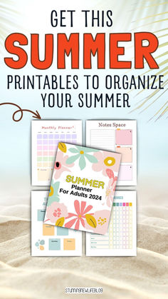 the summer printables to organize your planner