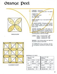 an orange peel pattern is shown in this manual for the quilter's book