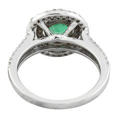 Stamped: 14K Total Ring Weight: 4.3 Grams Emerald Weight 1.80 Carat (6.75x6.75 Millimeters)Diamond Weight: 0.65 carat (F-G Color, VS2-SI1 Clarity )Face Measures: 13.30x13.30 Millimeter SKU: [600842] 14k White Gold Diamond Ring, Gold Diamond Ring, White Gold Diamond Rings, White Gold Diamonds, Precious Metals, Gold Diamond, Diamond Ring, Vintage Jewelry, Emerald