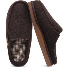 PRICES MAY VARY. Mens Comfort slipper:These mens house slippers are made of warm felt upper,cotton blend lining and clog style heel. It’s easily to slip on and take off for daily life. Arch support: Men's slippers with contoured arch support can relieve foot pain when walking or standing for a long time. People with high arches are also very suitable for this pair of slippers. Memory Foam Rubber Soles: rubber sole filled with high-density memory foam, which can make sure you standing or walking Office Slippers, Home Shoes, Men Slippers, Slides For Men, Mens Christmas Gifts, Comfy Mens Slippers, Ugg Men Slippers, Mens House Slippers, Mens Ugg Fur Slippers