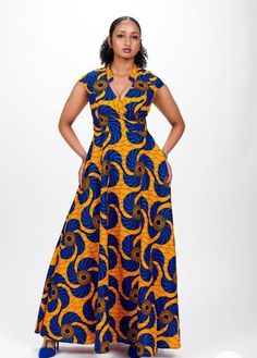 Ankara dress is a type of dress that is made from Ankara fabric, which is a colorful cotton fabric with various patterns and designs. Ankara fabric is also known as African wax print, Dutch wax, or African print1. Ankara dress is popular among African women, especially in Nigeria, Ghana, and other West African countries. Ankara dress can be worn for different occasions, such as weddings, parties, casual outings, and cultural events. Ankara dress can be styled in various ways, such as short dress Floral Print Ankara Fabric Dress, Ankara Fabric Maxi Dress With Print, Fitted Ankara Fabric Maxi Dress With Short Sleeves, Vibrant Print V-neck Cotton Dress, Yellow Batik Print Dresses, Fitted Multicolor Batik Print Maxi Dress, Blue Ankara Fabric Maxi Dress, Patterned Maxi Dress With Batik Print, Fitted Multicolor Maxi Dress With Batik Print