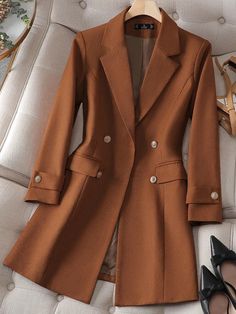 Long Blazers, Long Suit Jacket, Long Blazer Jacket, Stylish Winter Coats, Elegant Blazers, Leisure Suit, Cozy Coats, Blazer Designs, Long Blazer