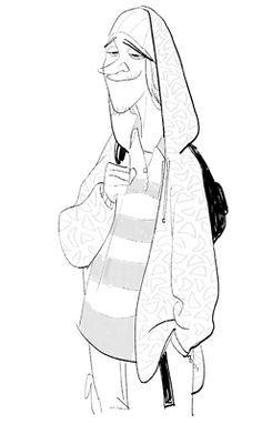 a black and white drawing of a woman in a hoodie holding a cell phone