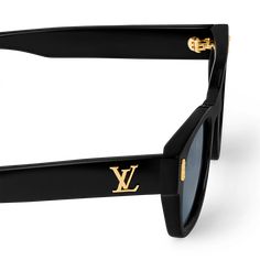 LOUIS VUITTON® - Lv Confidence Square Round Sunglasses - Black High End Sunglasses, Designer Glasses For Men, Lv Damier, Louis Vuitton Gifts, Black Round Sunglasses, Gucci Glasses, Louis Vuitton Sunglasses, Louis Vuitton Official, Wallet Pouch