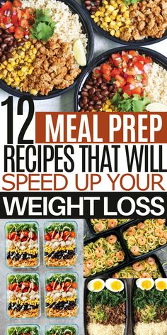 Lunch Meal Prep | These meal prep ideas will fast track your weight loss success by helping you control your intake. Best part is, each of these lunch and dinner recipes are DELICIOUS. Your diet will feel totally effortless! #mealprep #makeahead #recipes #healthyrecipes Beginner Meal Prep, Lunch And Dinner Recipes, Delicious Meal Prep, Plats Healthy, Healthy High Protein Meals, Healthy Lunch Meal Prep, Meal Prep Recipes, Meal Prep Ideas, Resep Diet