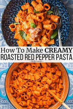 how to make creamy roasted red pepper pasta